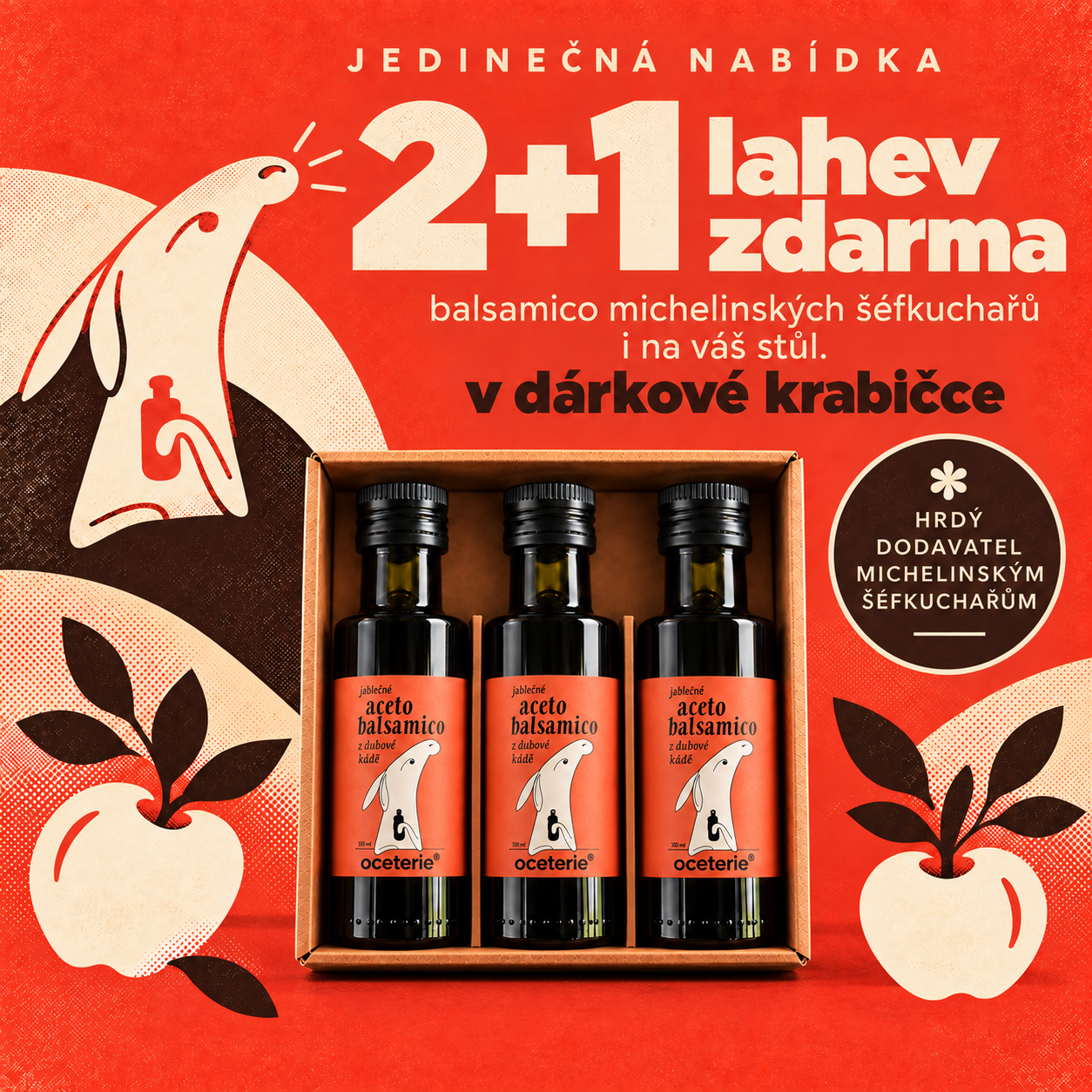Balsamico 2 + 1 zdarma v dárkové krabičce