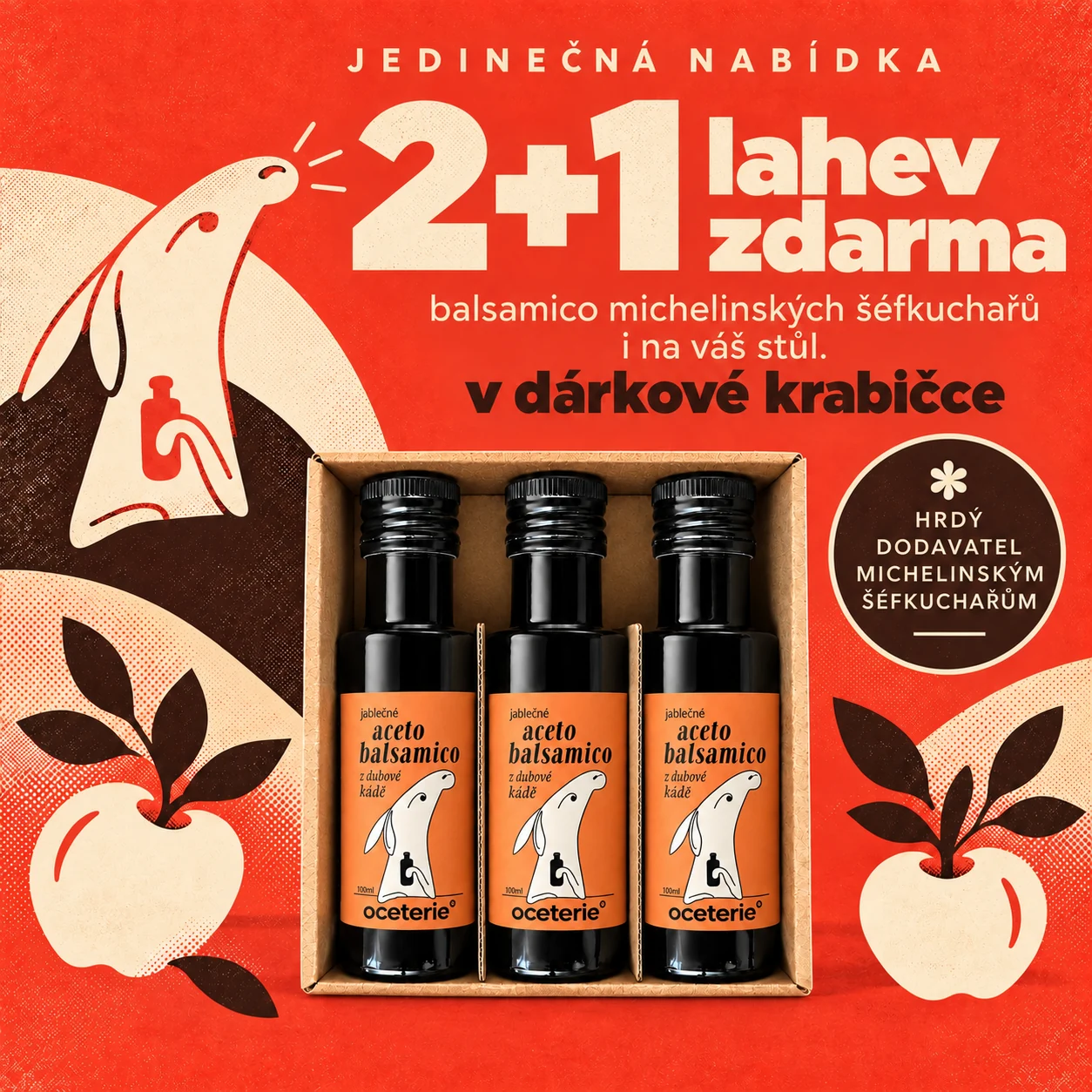 Balsamico 2 + 1 zdarma v dárkové krabičce